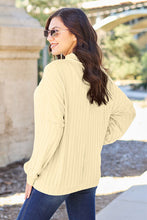 Load image into Gallery viewer, Basic Bae Full Size Ribbed Exposed Seam Mock Neck Knit Top