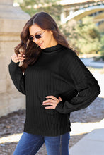 Load image into Gallery viewer, Basic Bae Full Size Ribbed Exposed Seam Mock Neck Knit Top