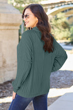 Load image into Gallery viewer, Basic Bae Full Size Ribbed Exposed Seam Mock Neck Knit Top