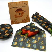 Load image into Gallery viewer, NATURAL BEESWAX FOOD WRAPS ~ Eco-friendly!