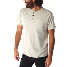 Load image into Gallery viewer, AVON Light Striped Henley Tee