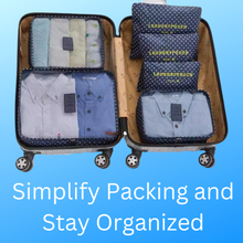 Load image into Gallery viewer, TRAVEL IN STYLE Packing Cubes ~ Suitcase Packing Organizers ~ 6 piece set!
