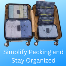 Load image into Gallery viewer, TRAVEL IN STYLE Packing Cubes ~ Suitcase Packing Organizers ~ 6 piece set!