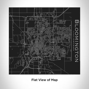 BLOOMINGTON Illinois Map Tumbler in Matte Black