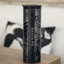 Load image into Gallery viewer, SANTA FE New Mexico Map Tumbler in Matte Black