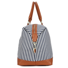 Load image into Gallery viewer, WEEKENDER Canvas Bag in Black Stripe