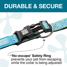 Load image into Gallery viewer, RETRO BLUE Max &amp; Molly Urban Pets Smart ID Dog Collar - Soft Neoprene, QR Tag (NEW)
