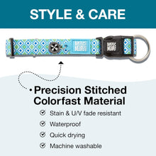 Load image into Gallery viewer, RETRO BLUE Max &amp; Molly Urban Pets Smart ID Dog Collar - Soft Neoprene, QR Tag (NEW)

