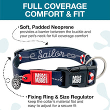 Load image into Gallery viewer, SAILOR Max &amp; Molly Urban Pets Smart ID Dog Collar - Soft Neoprene, QR Tag (NEW)
