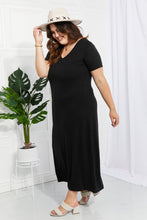 Load image into Gallery viewer, Zenana Simple Wonder Full Size Pocket Maxi Dress in Black ALSO IN PLUS SIZES
