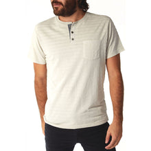 Load image into Gallery viewer, AVON Light Striped Henley Tee
