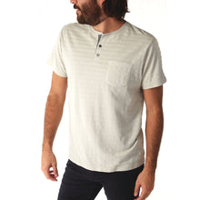 Load image into Gallery viewer, AVON Light Striped Henley Tee
