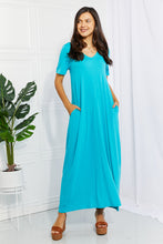 Load image into Gallery viewer, Zenana Simple Wonder Full Size Pocket Maxi Dress in Pastel Blue

