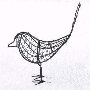 AVIS Wire Bird Figures in White, Black and Sky Blue