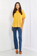 Load image into Gallery viewer, Zenana Start Small Washed Waffle Knit Top in Yellow Gold
