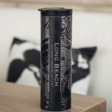 Load image into Gallery viewer, LONG BEACH California Map Tumbler in Matte Black
