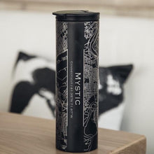 Load image into Gallery viewer, MYSTIC Connecticut Map Tumbler in Matte Black

