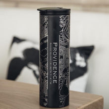 Load image into Gallery viewer, PROVIDENCE Rhode Island Map Tumbler in Matte Black

